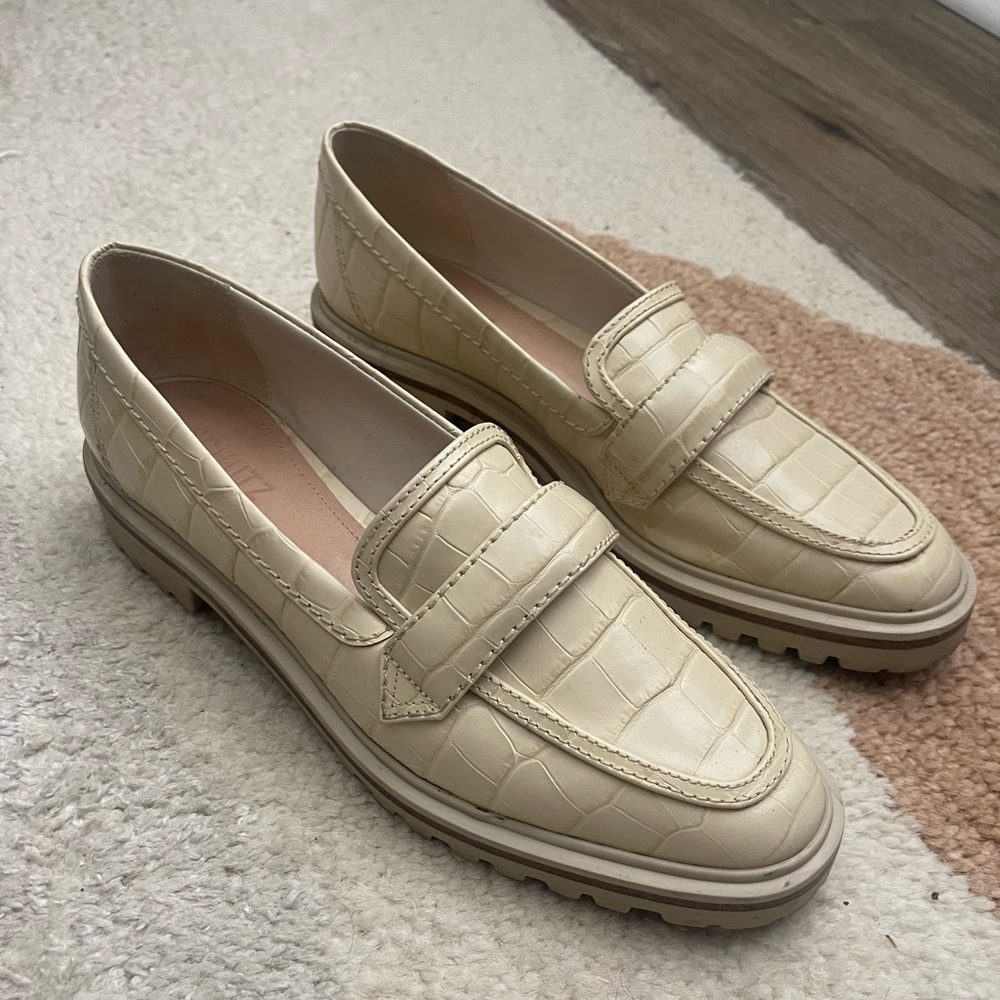 SCHUTZ Croc embossed loafer